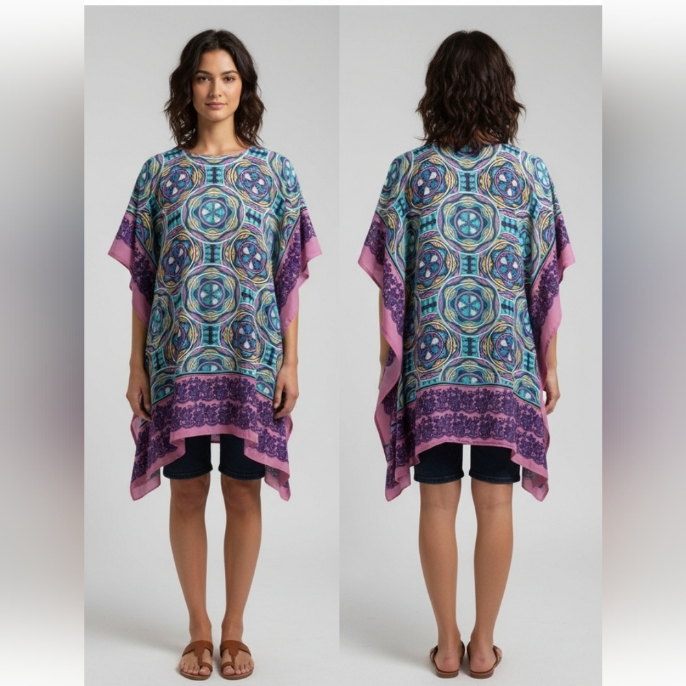 The‎ Kaftan Company Blue and Purple Gradient Kafttan (Live Free)